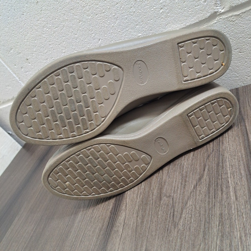 Softspots Women's Size 11 Wide Gray Leather Moccasin Lace Up Comfort Shoes - Picture 6 of 7